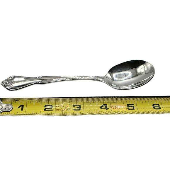 5 Oneida Serving Utensils Spoon Sugar Meat Fork Butter Knife True Arbor Rose VTG - Picture 8 of 9